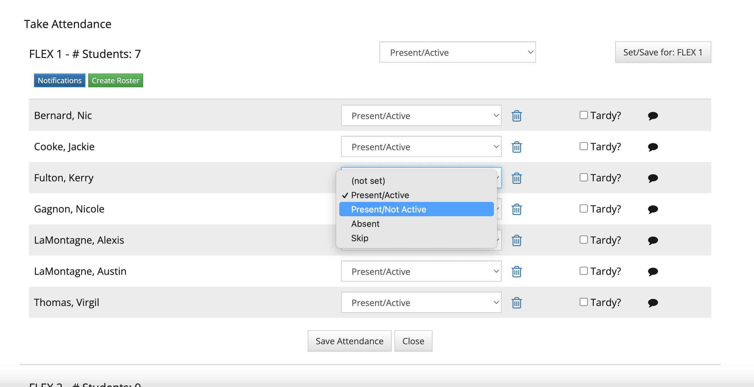 screenshot of Enriching Students